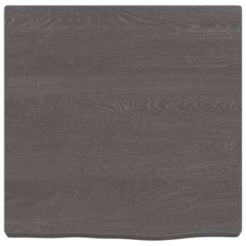 Bathroom Countertop Dark Brown 40x40x(2-4) cm Treated Solid Wood