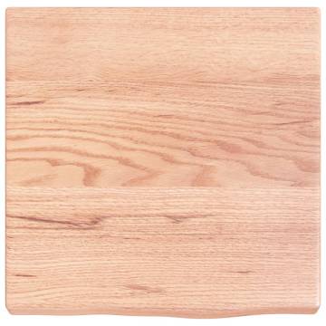 Bathroom Countertop Light Brown 40x40x(2-4) cm Treated Solid Wood