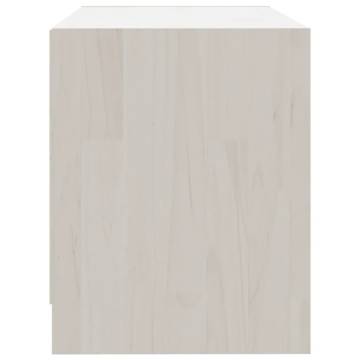 TV Cabinet White 80x31x39 cm Solid Pinewood