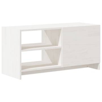 TV Cabinet White 80x31x39 cm Solid Pinewood