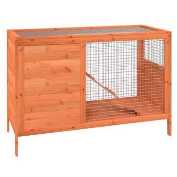 Rabbit Hutch Brown 103x44x69.5 cm Solid Wood Pine