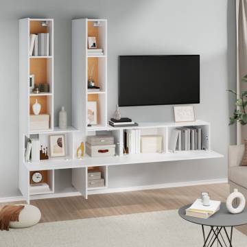 Wall-mounted TV Cabinet White Engineered Wood