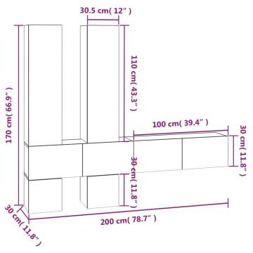 Wall-mounted TV Cabinet White Engineered Wood