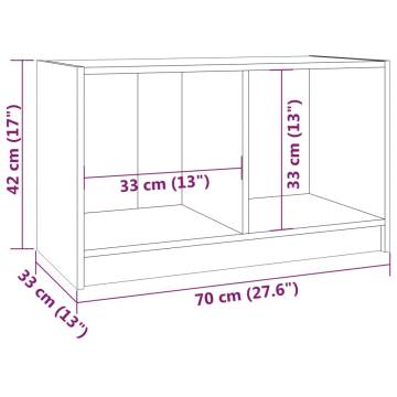 TV Cabinet Grey 70x33x42 cm Solid Pinewood