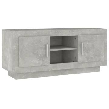 TV Cabinet Concrete Grey 102x35x45 cm Engineered Wood