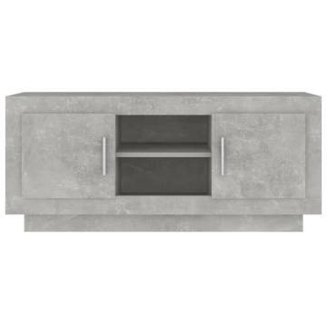 TV Cabinet Concrete Grey 102x35x45 cm Engineered Wood