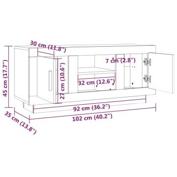 TV Cabinet Concrete Grey 102x35x45 cm Engineered Wood