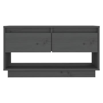 TV Cabinet Grey 74x34x40 cm Solid Wood Pine