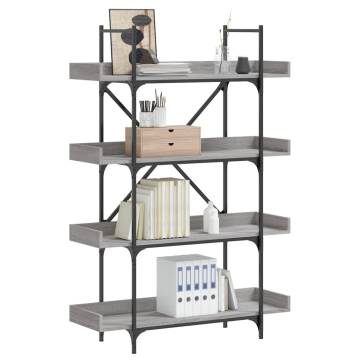 Bookcase 4-Tier Grey Sonoma 100x33x145.5 cm Engineered Wood