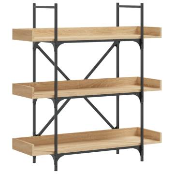 Bookcase 3-Tier Sonoma Oak 100x33x108.5 cm Engineered Wood