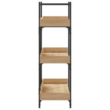 Bookcase 3-Tier Sonoma Oak 100x33x108.5 cm Engineered Wood