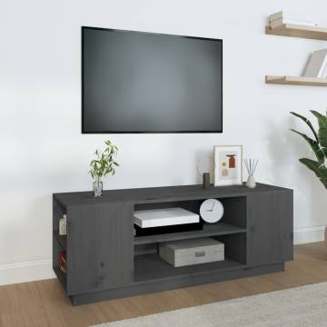 TV Cabinet Grey 110x35x40.5 cm Solid Wood Pine