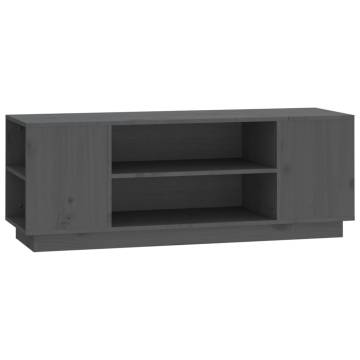 TV Cabinet Grey 110x35x40.5 cm Solid Wood Pine