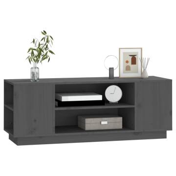 TV Cabinet Grey 110x35x40.5 cm Solid Wood Pine