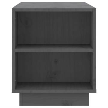 TV Cabinet Grey 110x35x40.5 cm Solid Wood Pine