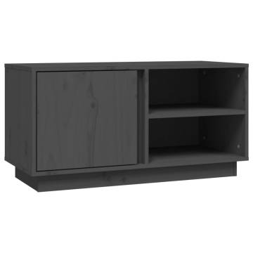 TV Cabinet Grey 80x35x40.5 cm Solid Wood Pine