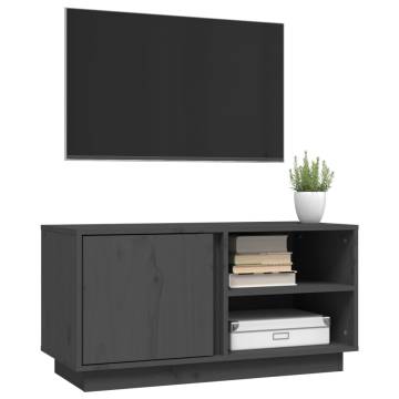 TV Cabinet Grey 80x35x40.5 cm Solid Wood Pine