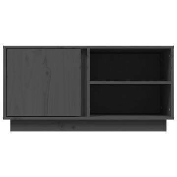 TV Cabinet Grey 80x35x40.5 cm Solid Wood Pine