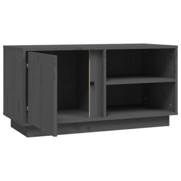 TV Cabinet Grey 80x35x40.5 cm Solid Wood Pine