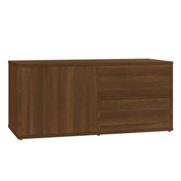 TV Cabinet Brown Oak 80x34x36 cm Engineered Wood