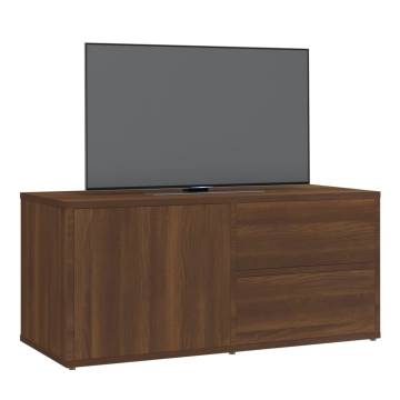 TV Cabinet Brown Oak 80x34x36 cm Engineered Wood