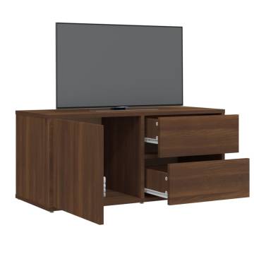 TV Cabinet Brown Oak 80x34x36 cm Engineered Wood