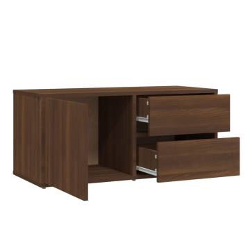 TV Cabinet Brown Oak 80x34x36 cm Engineered Wood