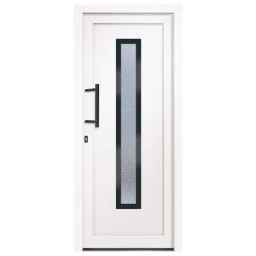 Front Door White 88x200 cm PVC