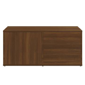 TV Cabinet Brown Oak 80x34x36 cm Engineered Wood