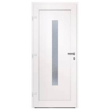 Front Door White 88x200 cm PVC