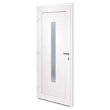 Front Door White 88x200 cm PVC