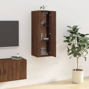 Wall Mounted TV Cabinet Brown Oak 40x34,5x100 cm