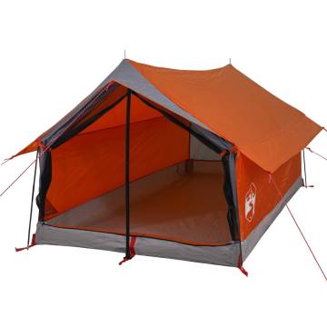 Camping Tent 2-Person Grey and Orange Waterproof