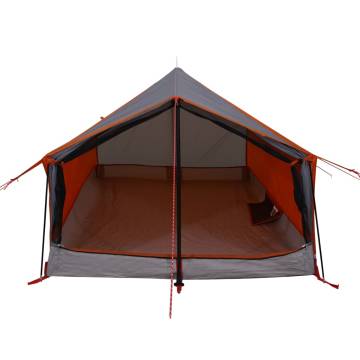 Camping Tent 2-Person Grey and Orange Waterproof