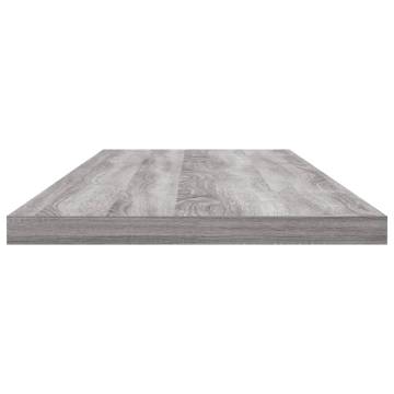 Wall Shelves 4 pcs Grey Sonoma 80x20x1.5 cm Engineered Wood