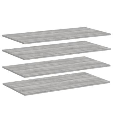 Wall Shelves 4 pcs Grey Sonoma 100x50x1.5 cm Engineered Wood