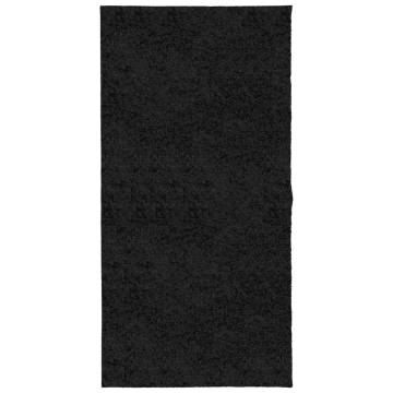 Shaggy Rug PAMPLONA High Pile Modern Black 100x200 cm