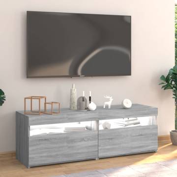 TV Cabinet with LED Lights Grey Sonoma 120x35x40 cm