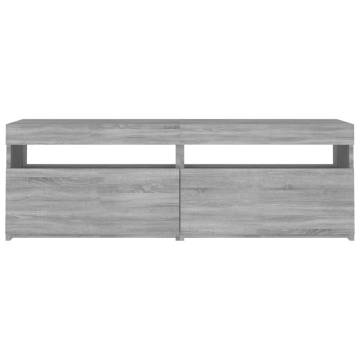 TV Cabinet with LED Lights Grey Sonoma 120x35x40 cm