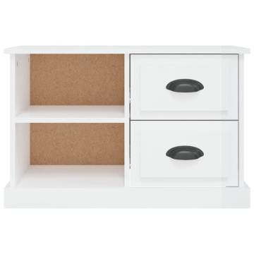 TV Cabinet High Gloss White 73x35.5x47.5 cm Engineered Wood