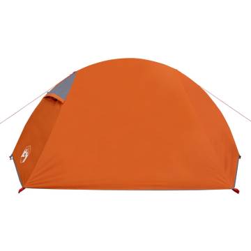 Camping Tent 2-Person Grey and Orange Waterproof