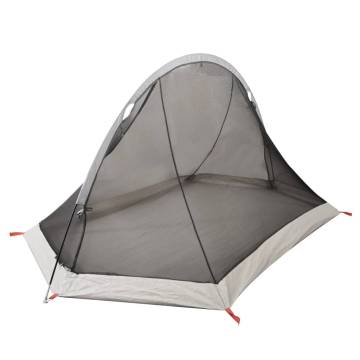 Camping Tent 2-Person Grey and Orange Waterproof