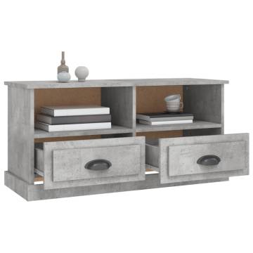 TV Cabinet Concrete Grey 93x35.5x45 cm Engineered Wood