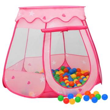 Children Play Tent with 250 Balls Pink 102x102x82 cm