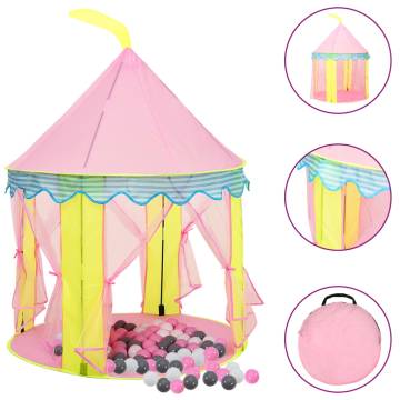 Children Play Tent with 250 Balls Pink 100x100x127 cm