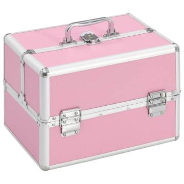 Make-up Case 22x30x21 cm Pink Aluminium