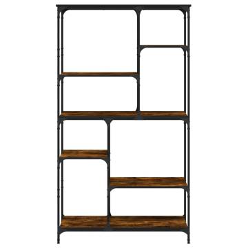 Bookshelf Smoked Oak 99x35.5x176 cm Engineered Wood and Steel