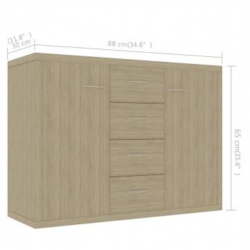 Sideboard Sonoma Oak 88x30x65 cm Engineered Wood