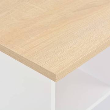 Bar Table White and Sonoma Oak 60x60x110 cm