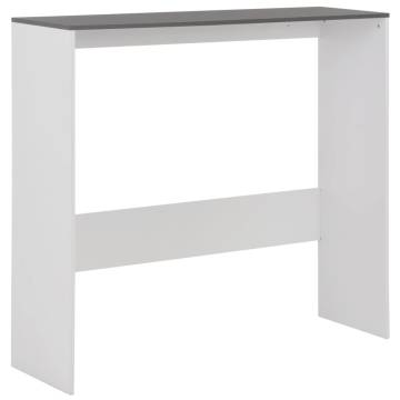 Bar Table with 2 Table Tops White and Grey 130x40x120 cm